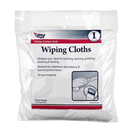 Paint Usa Paint USA Cotton Knit Wiping Rags 1 lb 1 pk 6414-24-01-USA